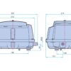 Компрессор Nitto Kohki MEDO LA-80 dimension Компрессор Nitto Kohki MEDO LA-80 размер